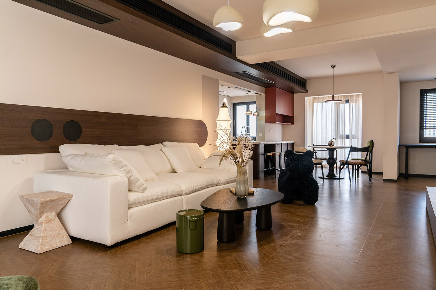 株洲家博整中央小镇142㎡ 中古风格装修赏析