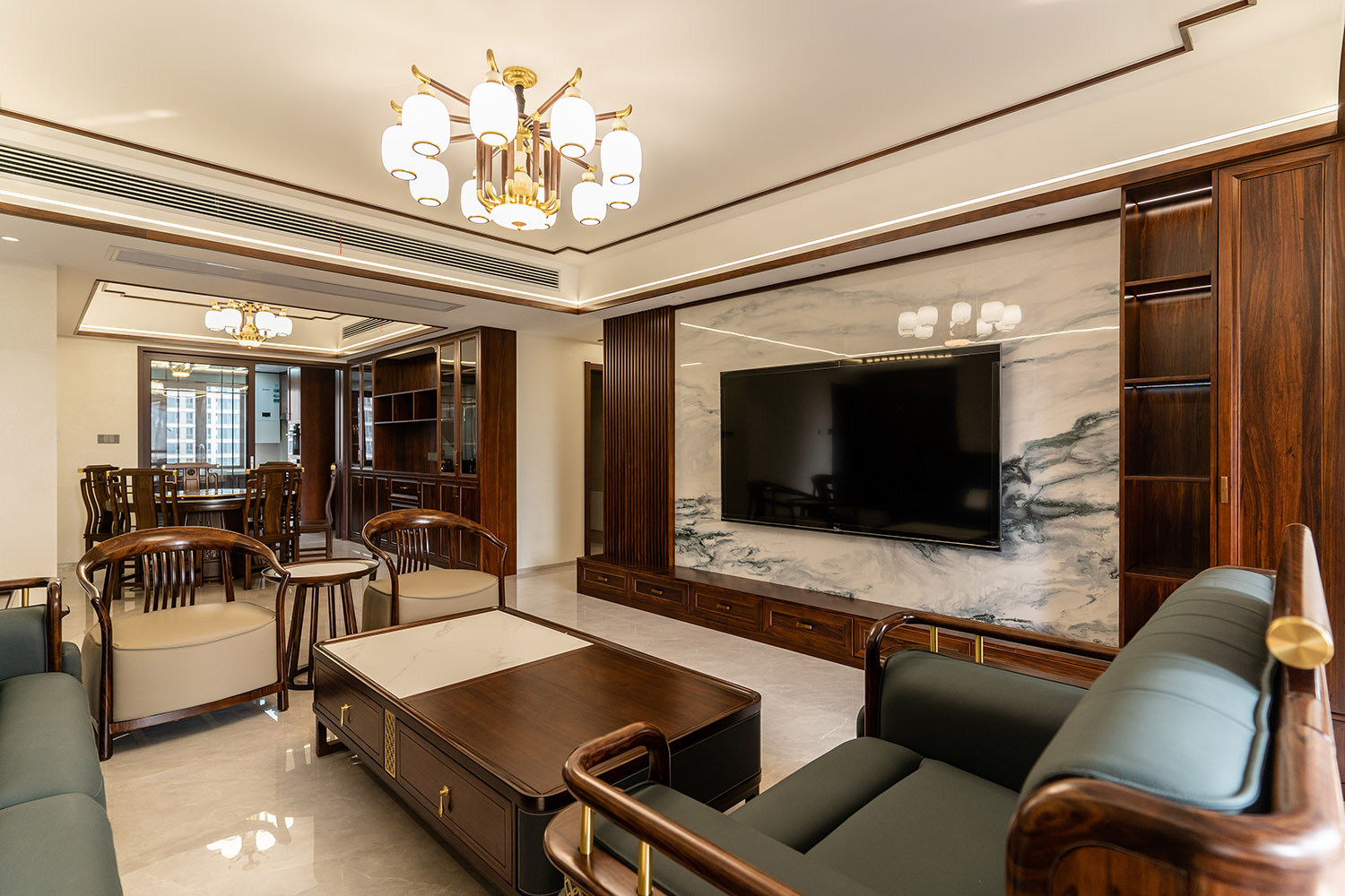 株洲家博整金水湾220㎡ 新中式风格装修赏析