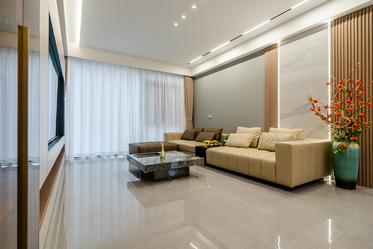 株洲家博整中海学府里139㎡ 现代轻奢风格装修赏析